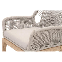 Lulu Taupe Rope Arm Chair, Set of 2