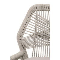 Lulu Taupe Rope Barstool