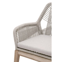 Lulu Taupe Rope Outdoor Arm Chair, Set of 2