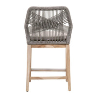 Lulu Platinum Rope Outdoor Counter Stool