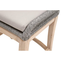 Lulu Platinum Rope Outdoor Counter Stool
