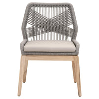 Lulu Platinum Rope Outdoor Dining Chair, Set of 2