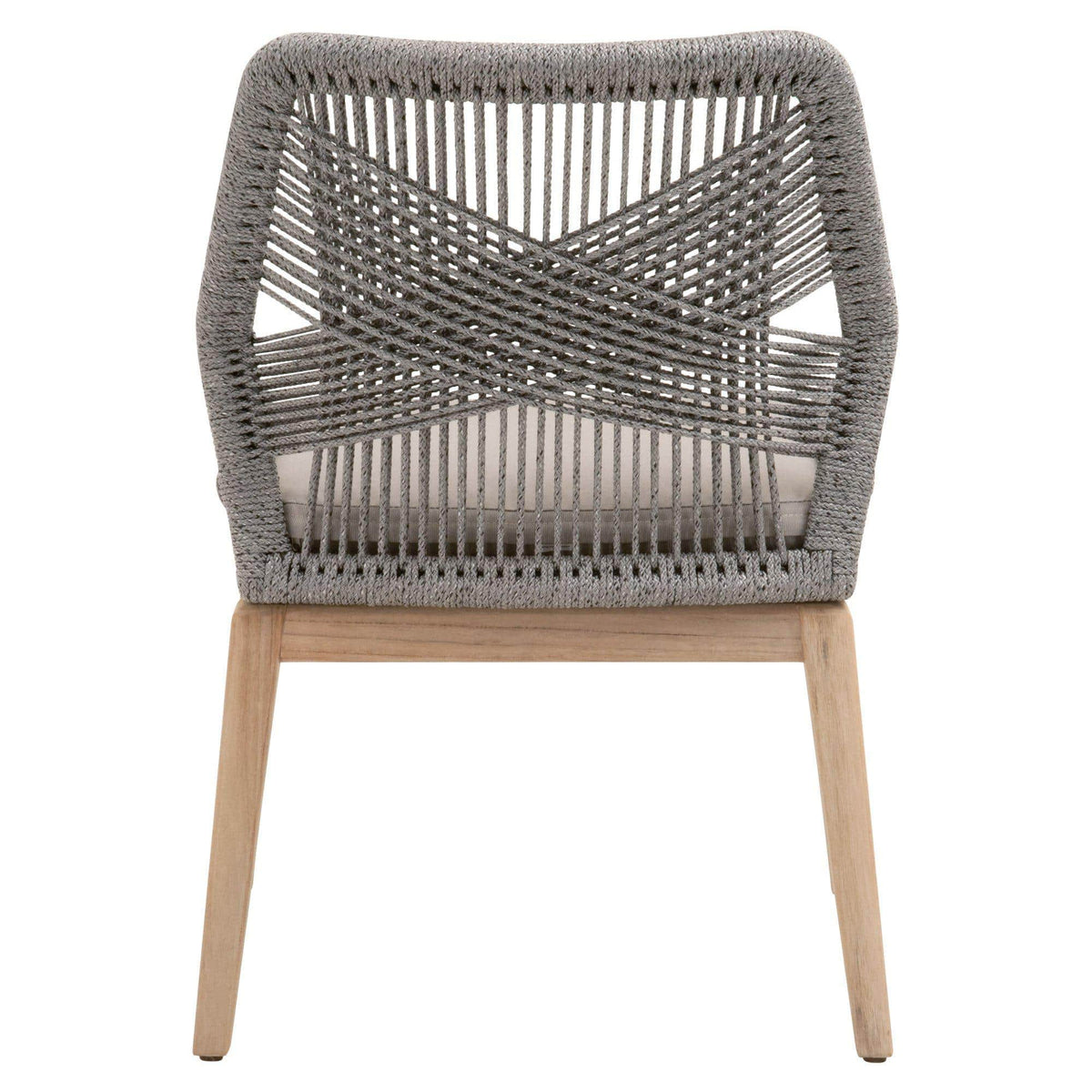 Lulu Platinum Rope Outdoor Dining Chair, Set of 2