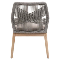 Lulu Platinum Rope Outdoor Dining Chair, Set of 2