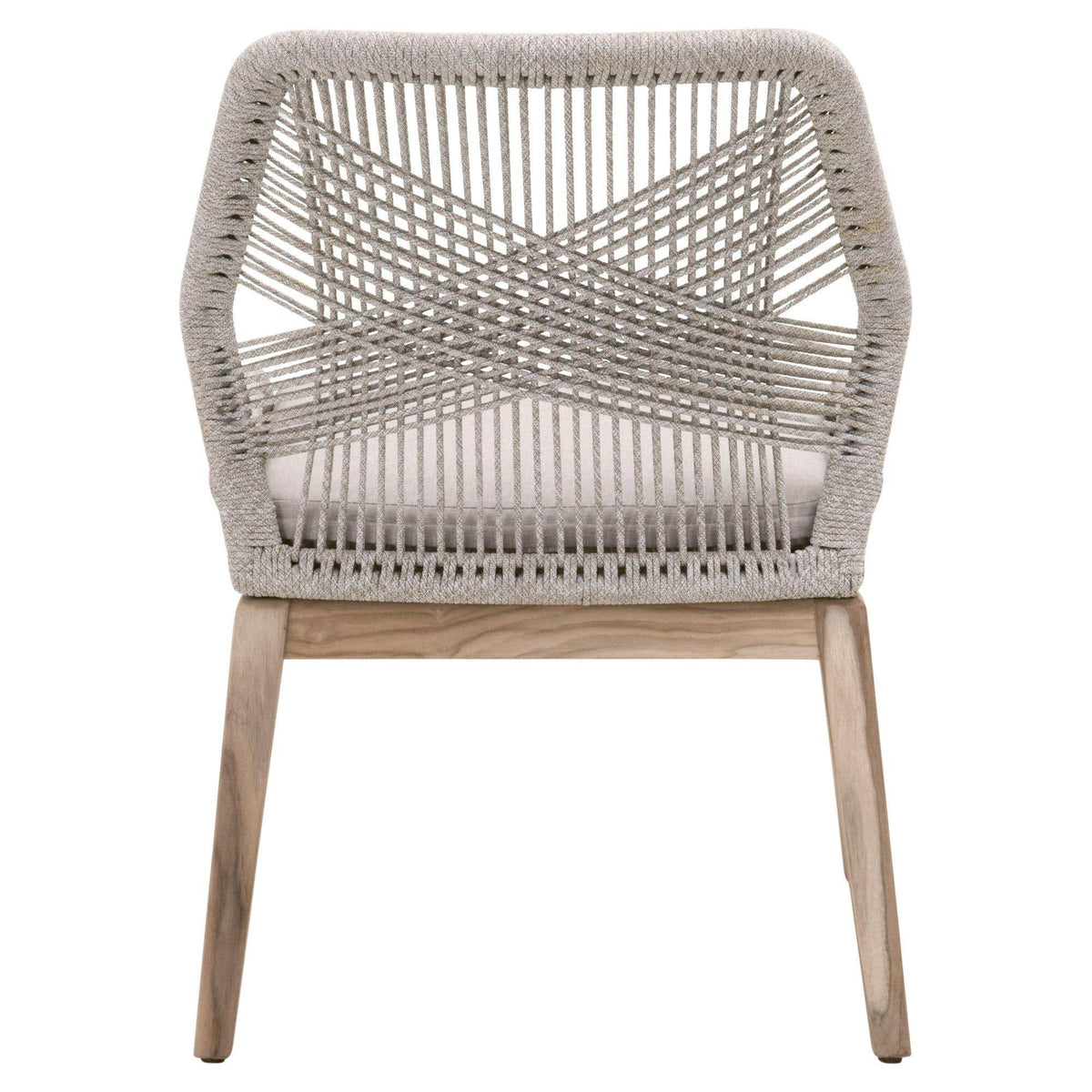 Lulu Taupe Rope Outdoor Dining Chair, Set of 2