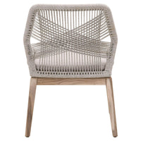 Lulu Taupe Rope Outdoor Dining Chair, Set of 2