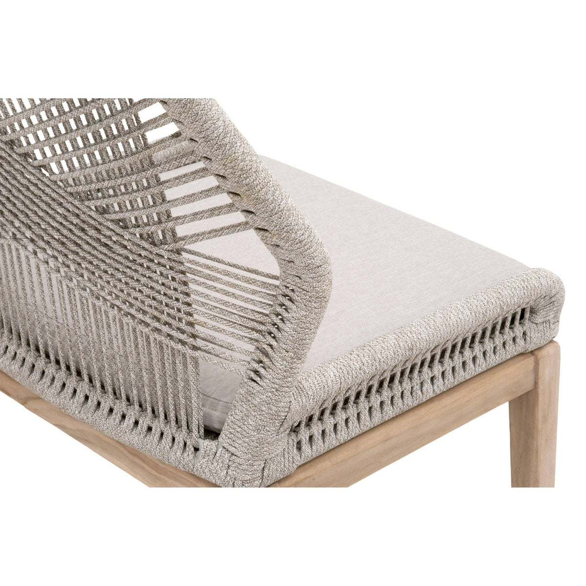 Lulu Taupe Rope Outdoor Dining Chair, Set of 2