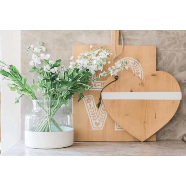 Natural Mod Heart Charcuterie Board