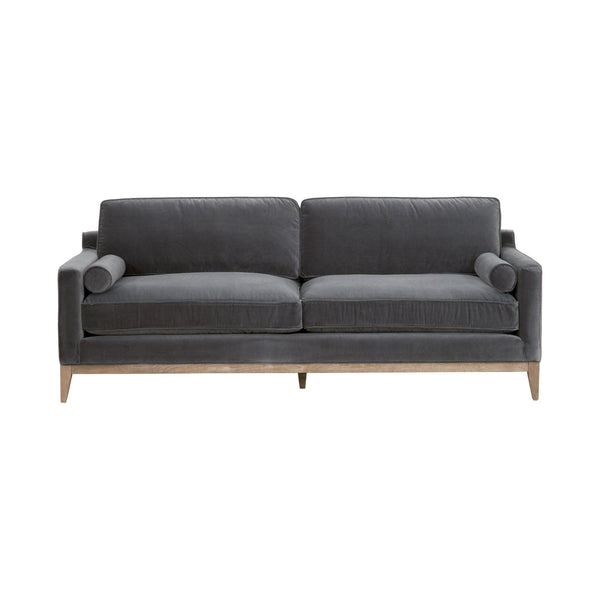 Preston Dove Gray Velvet Sofa