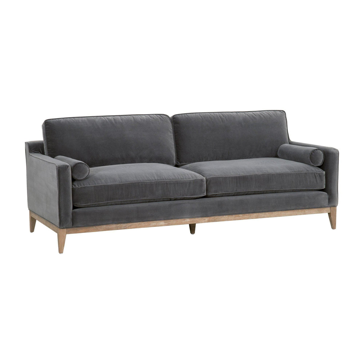 Preston Dove Gray Velvet Sofa