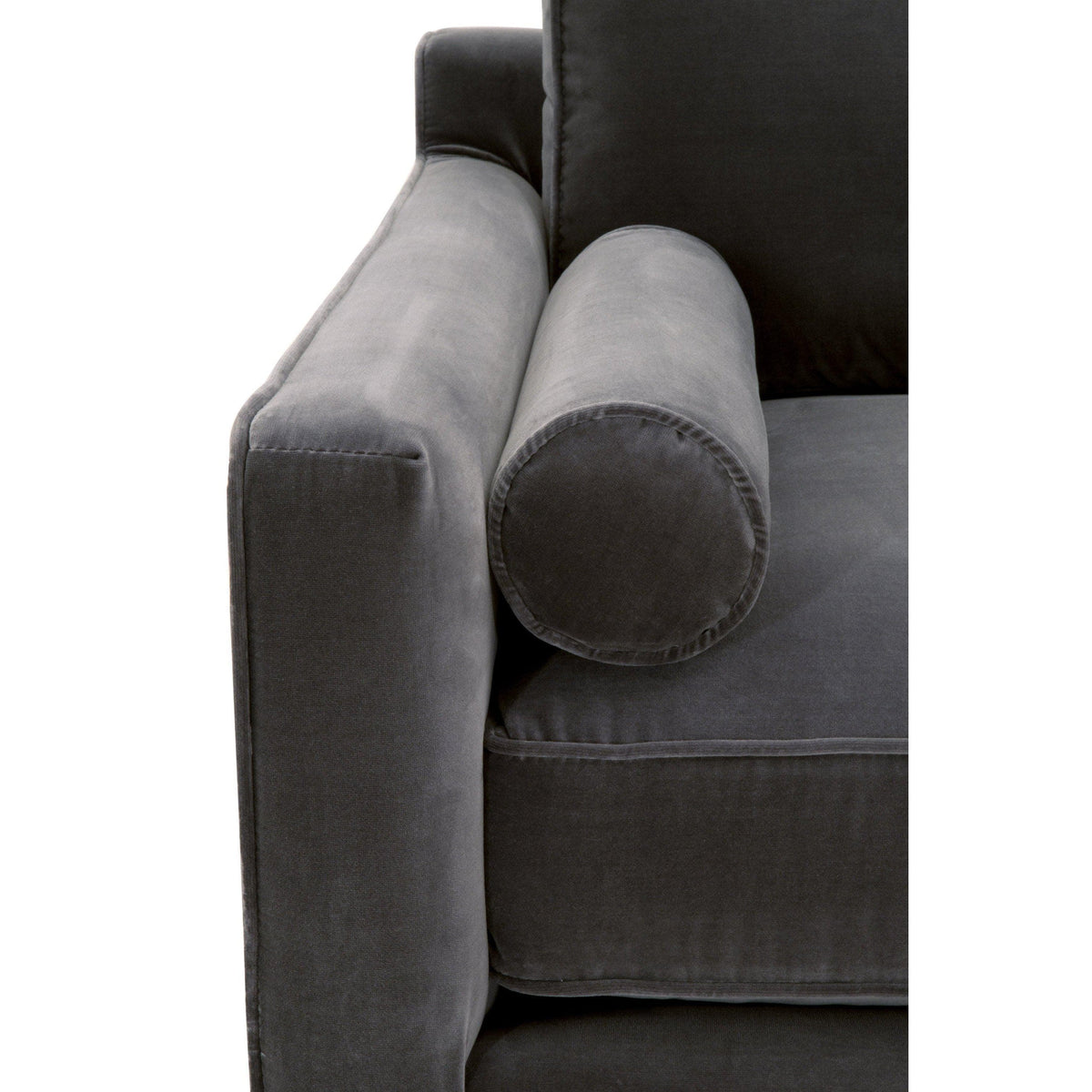 Preston Dove Gray Velvet Sofa Chair