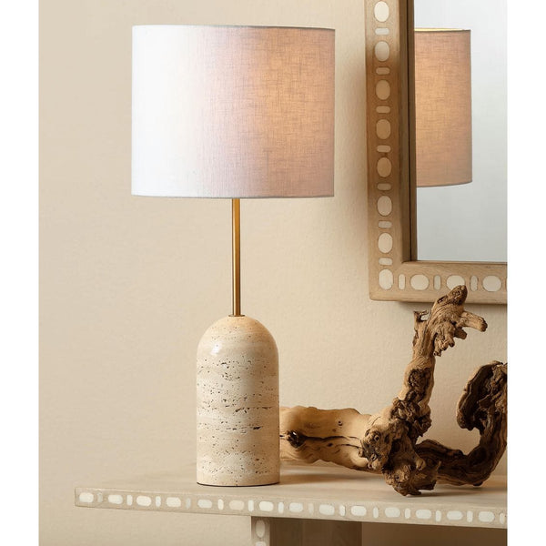 Travertine Table Lamp
