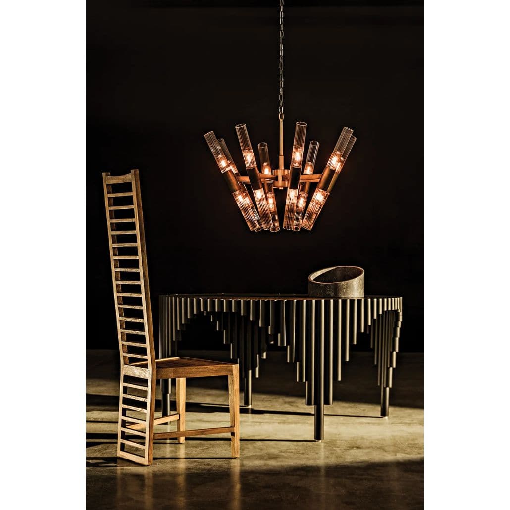 Moira Chandelier Antique Brass Finish