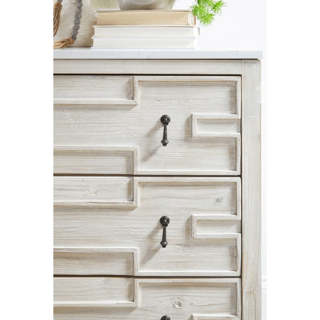 Emerie White Washed Entry Cabinet