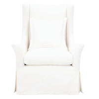 Otto Cream Crepe Swivel Club Chair