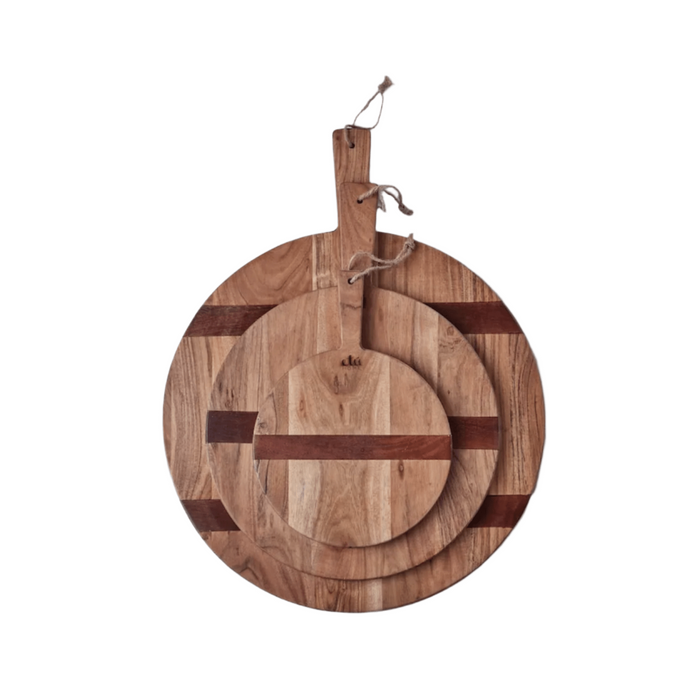 Natural Round Charcuterie Board