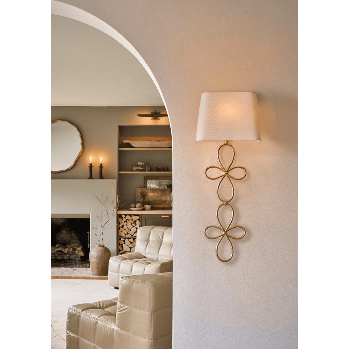 Minuet Gold Leaf Sconce