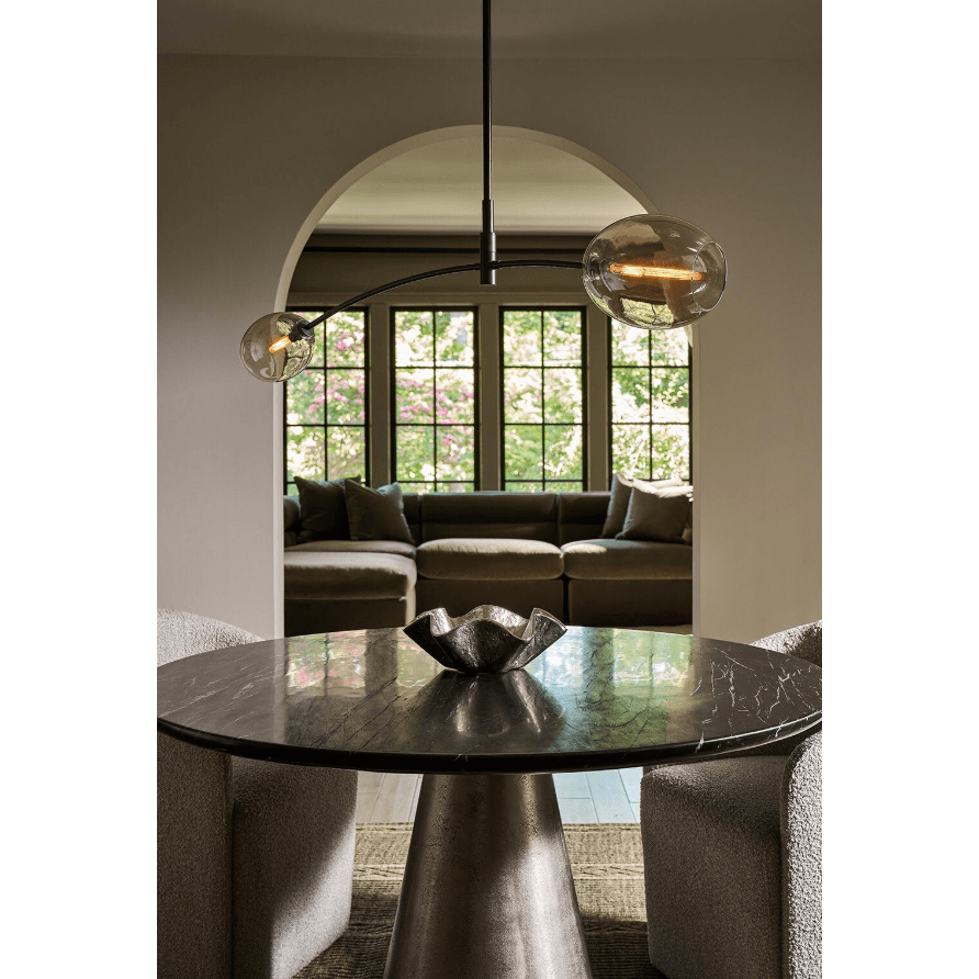 Artemis Pendant Double Oil Rubbed Bronze with Champagne Glass