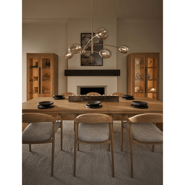 Artemis Chandelier Polished Nickel with Champagne Glass