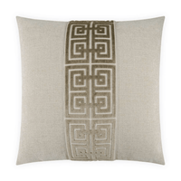 Terus Natural and Taupe Throw Pillow