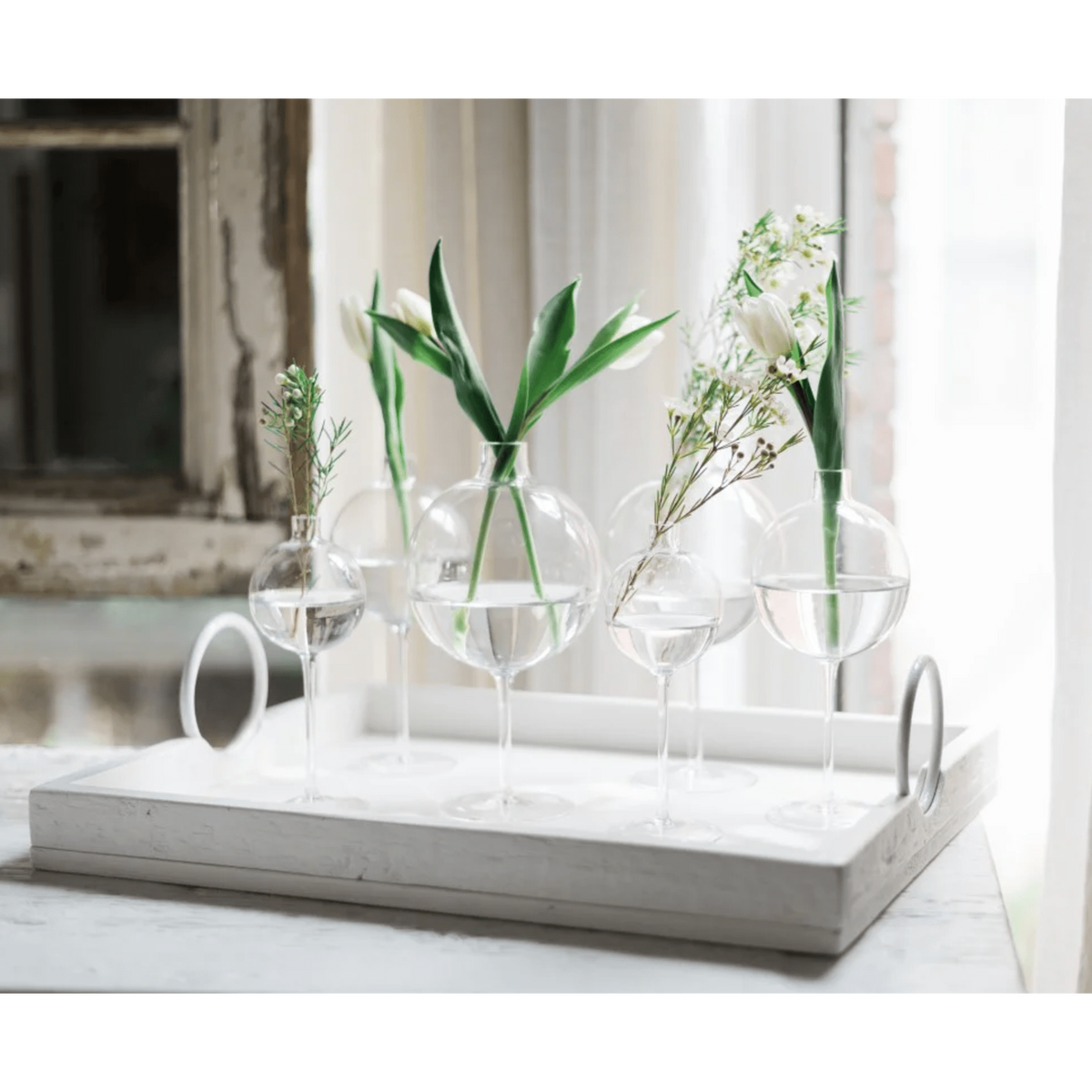Clear Small Wine Glass Vase