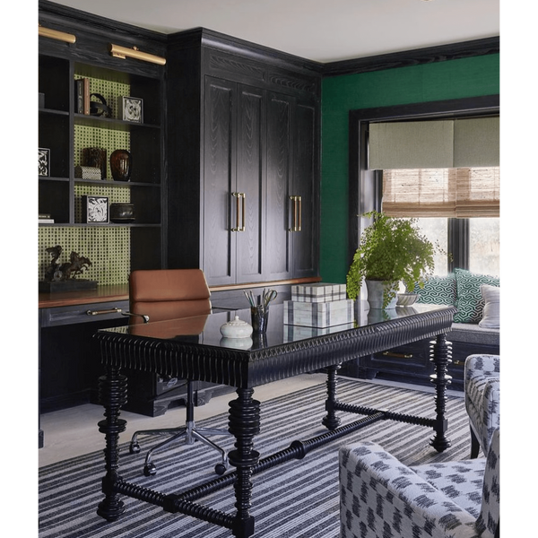 Portuguese Desk Hand Rubbed Black