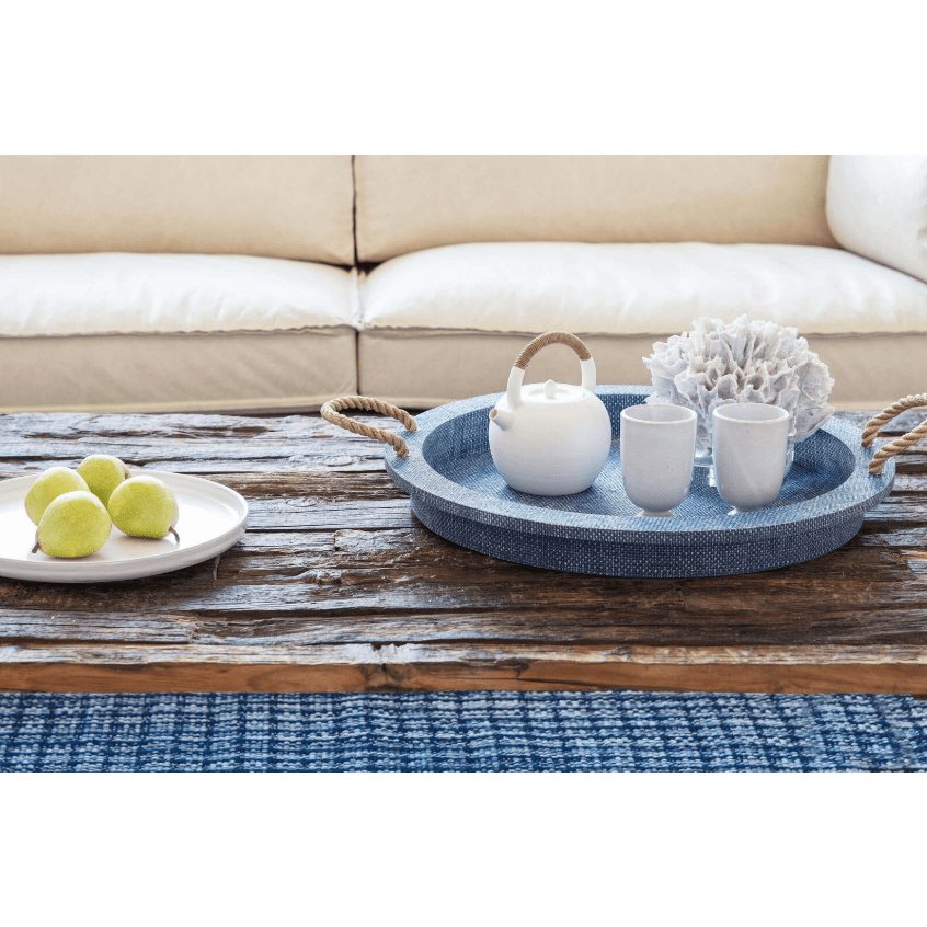 Aegean Round Serving Tray - White, Charcoal Grey or Indigo