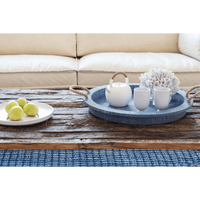 Aegean Round Serving Tray - White, Charcoal Grey or Indigo