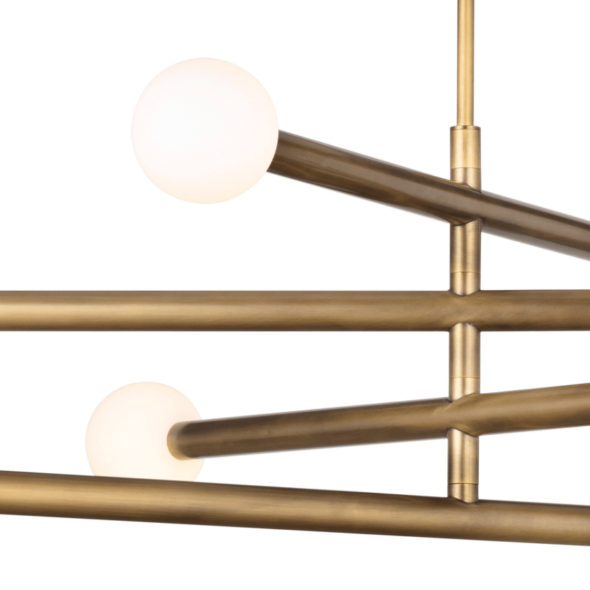 Beaubien Chandelier in Natural Brass, Oil Rubbed Bronze, and Polished Nickel