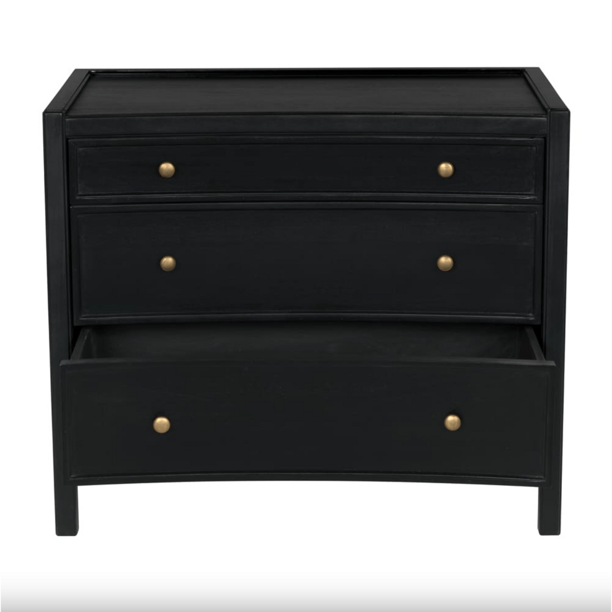 Hampton Side Table - White Washed & Hand Rubbed Black
