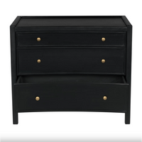 Hampton Side Table - White Washed & Hand Rubbed Black