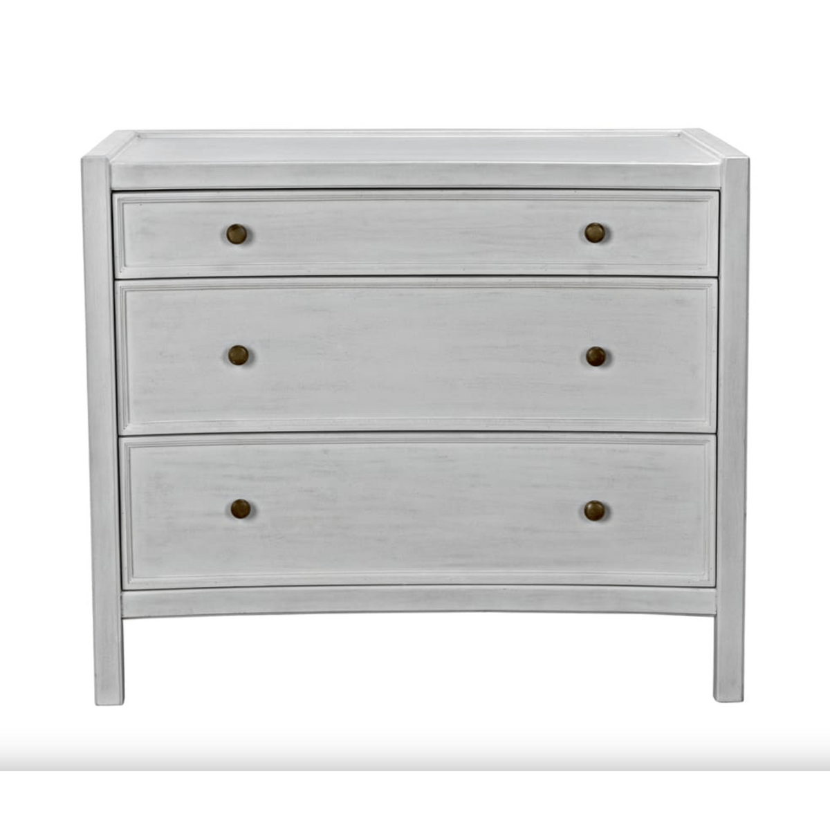 Hampton Side Table - White Washed & Hand Rubbed Black