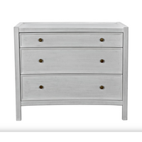 Hampton Side Table - White Washed & Hand Rubbed Black