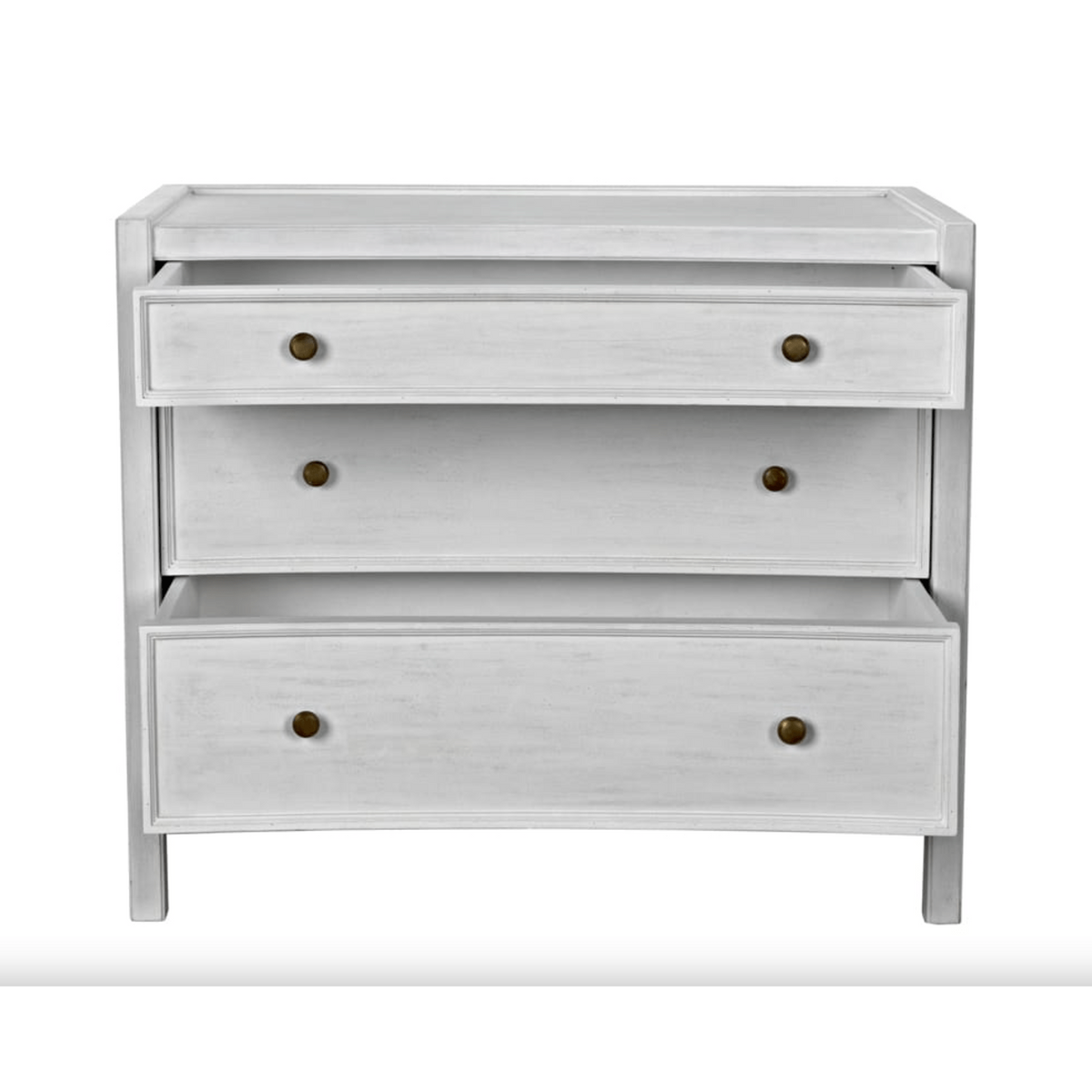 Hampton Side Table - White Washed & Hand Rubbed Black