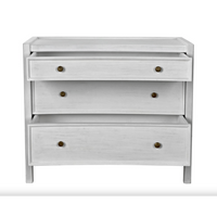 Hampton Side Table - White Washed & Hand Rubbed Black