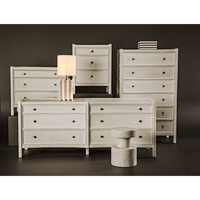 Hampton Side Table - White Washed & Hand Rubbed Black