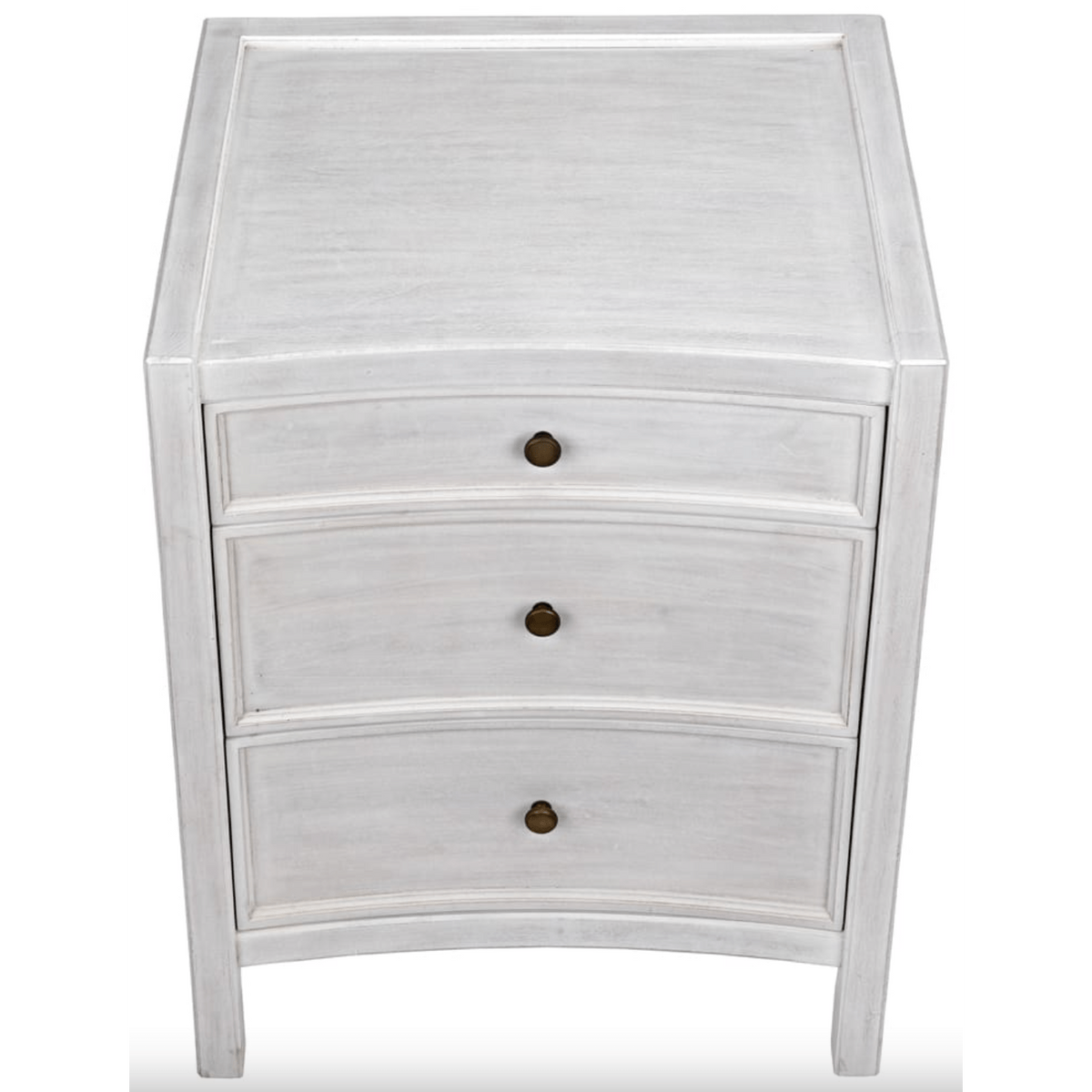 Hampton Night Stand, White Washed & Hand Rubbed Black