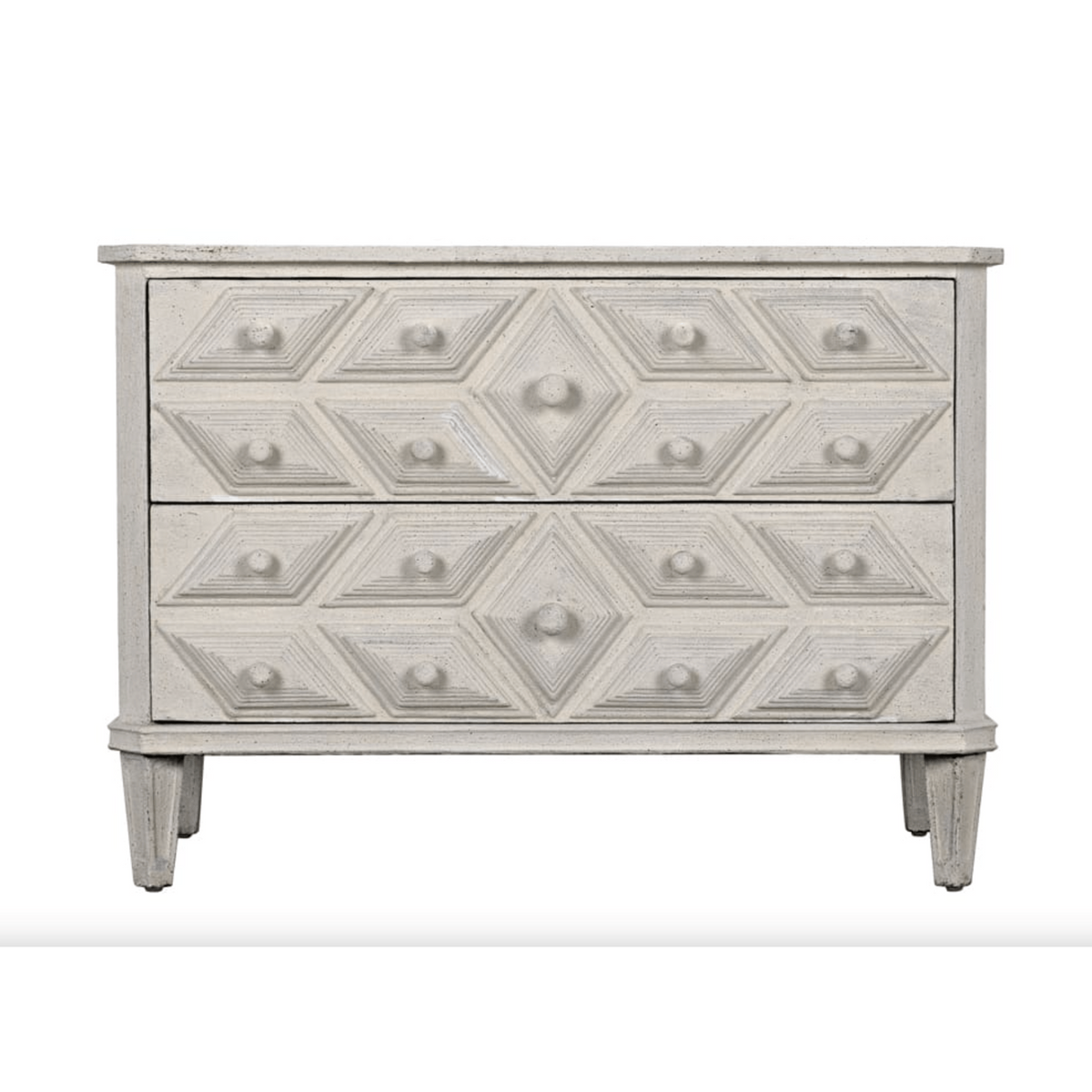 Giza White Weathered 2-Drawer Chest