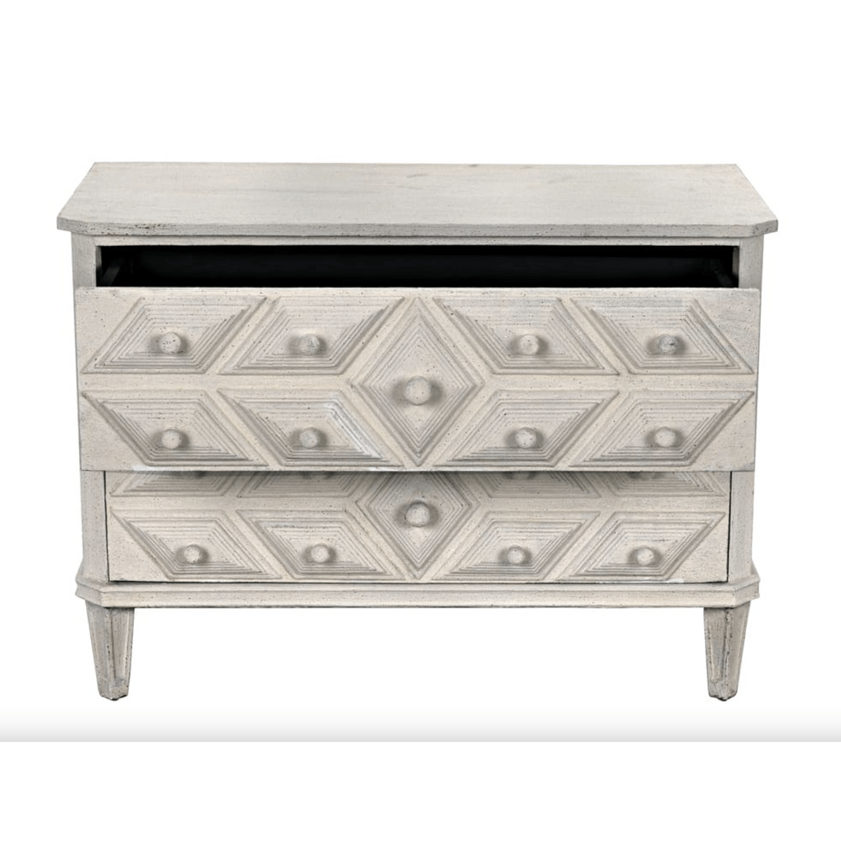 Giza White Weathered 2-Drawer Chest