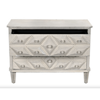Giza White Weathered 2-Drawer Chest