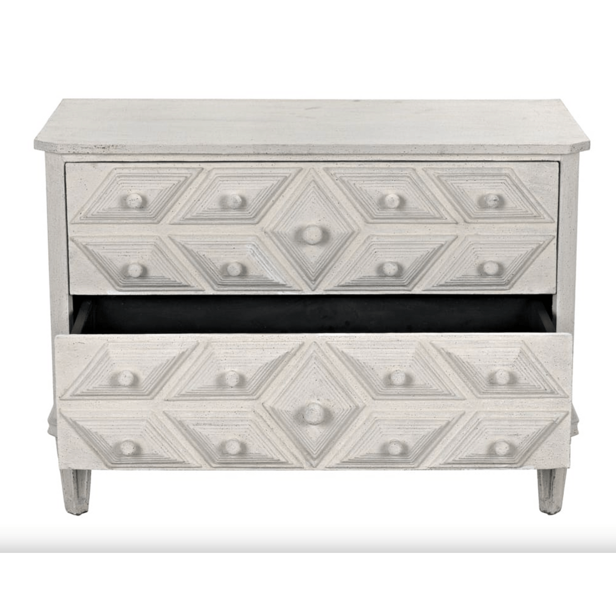 Giza White Weathered 2-Drawer Chest
