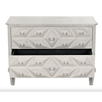 Giza White Weathered 2-Drawer Chest