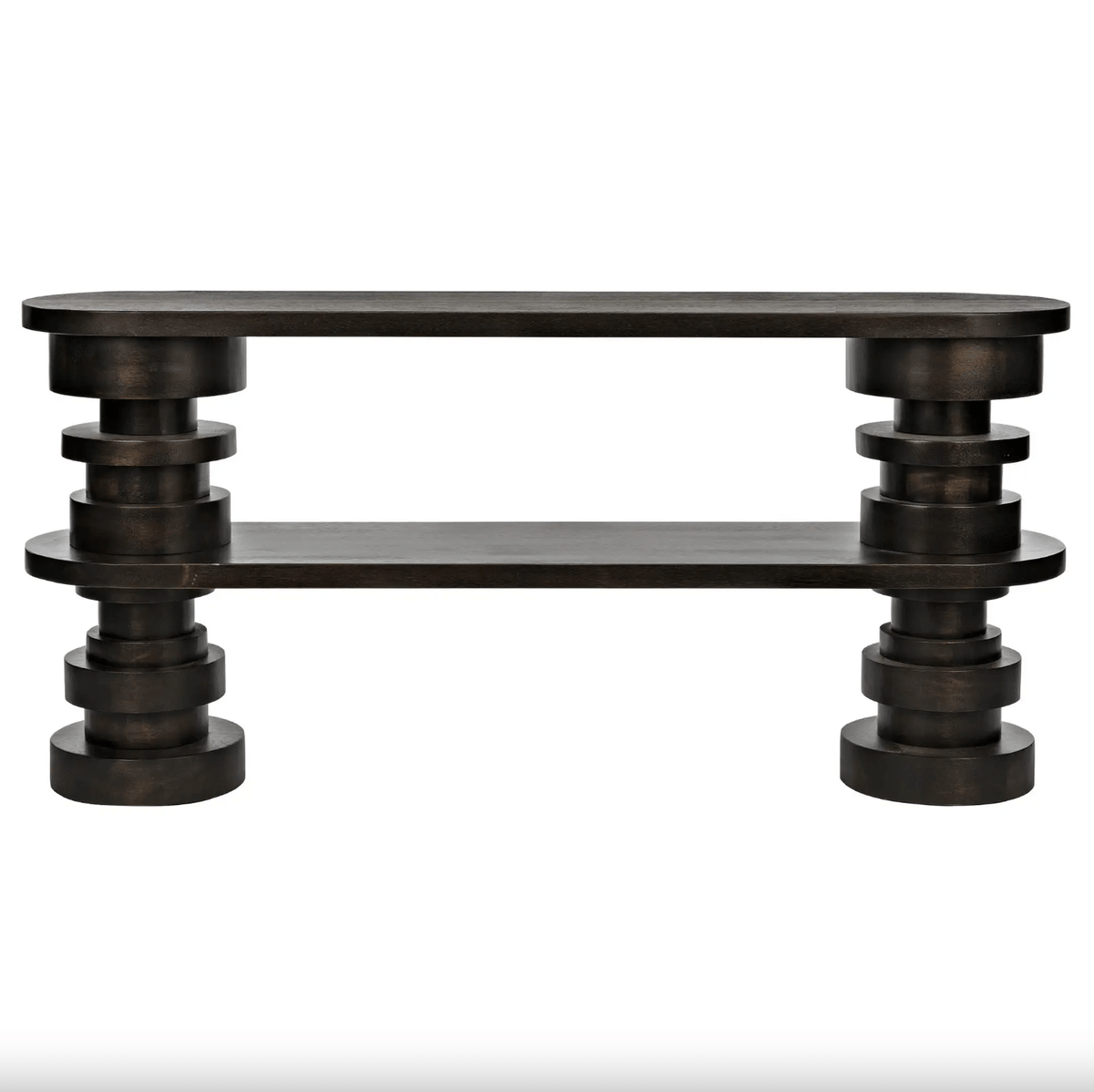 Fuller Ebony Double Tiered Console Table