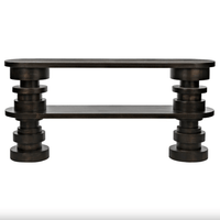 Fuller Ebony Double Tiered Console Table
