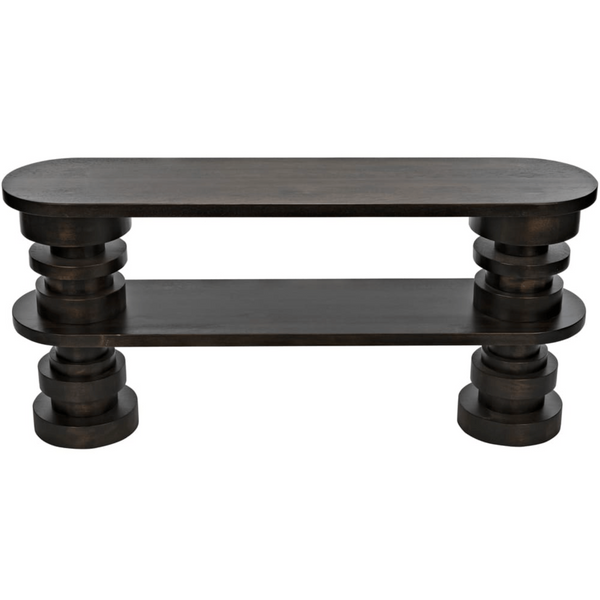 Fuller Ebony Double Tiered Console Table