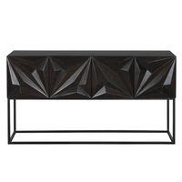 Zurich Console Table with Steel Base in Various Walnut Finishes