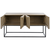Zurich Console Table with Steel Base in Various Walnut Finishes