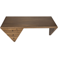 Tetramo Asymmetrical Dark Walnut Desk