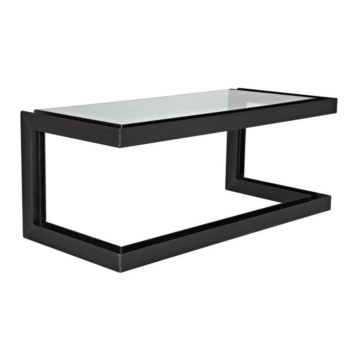 Structure Metal Base & Glass Top Desk