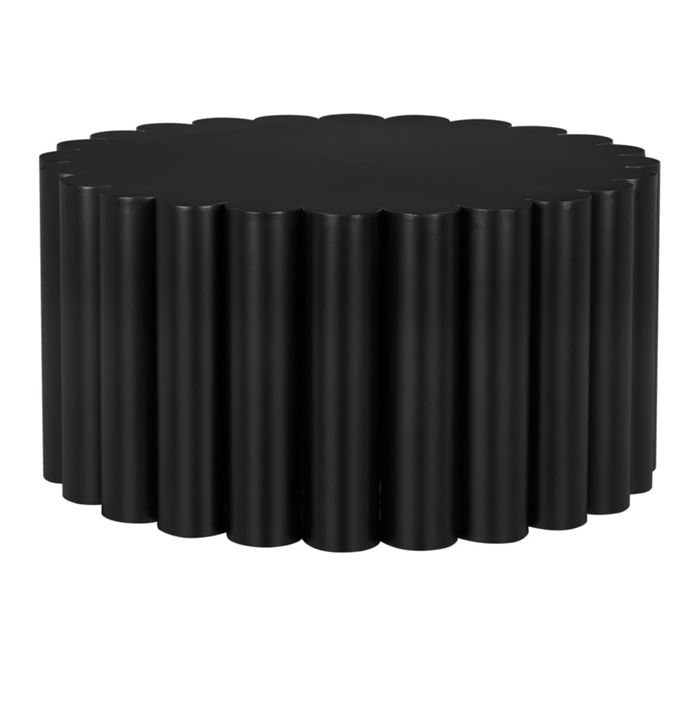 Rose Black Round Steel Coffee Table